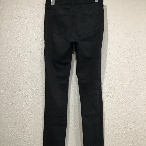 J.Crew Lookout High Rise Skinny Jeans Sz 27 Black Distressed Knee Stretch Denim - Picture 7 of 7